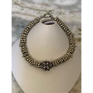 7” Handmade Bali Sterling Silver Bracelet #sterling silver bracelet